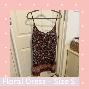 Floral Spaghetti Strap Dress - Size S
